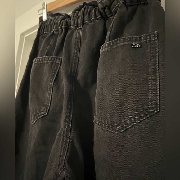 Zara Black Paper-Bag Jeans - Picture 7 of 8
